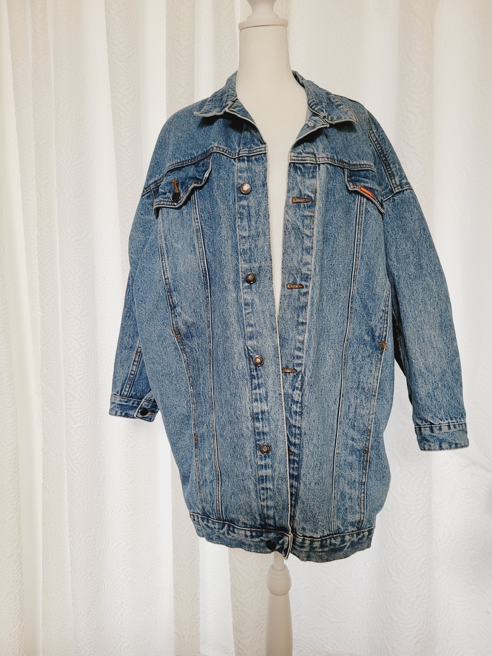 VTG JORDACHE Oversized Denim Jacket Blue Large